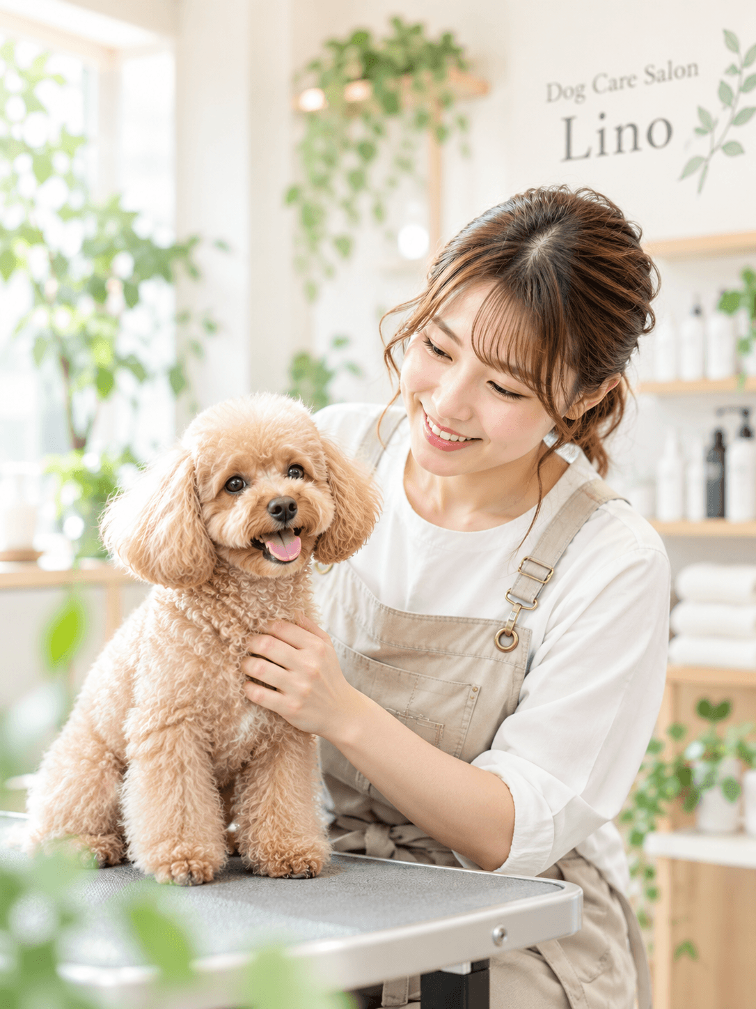オーナートリマー高橋彩乃とトイプードルのイメージ